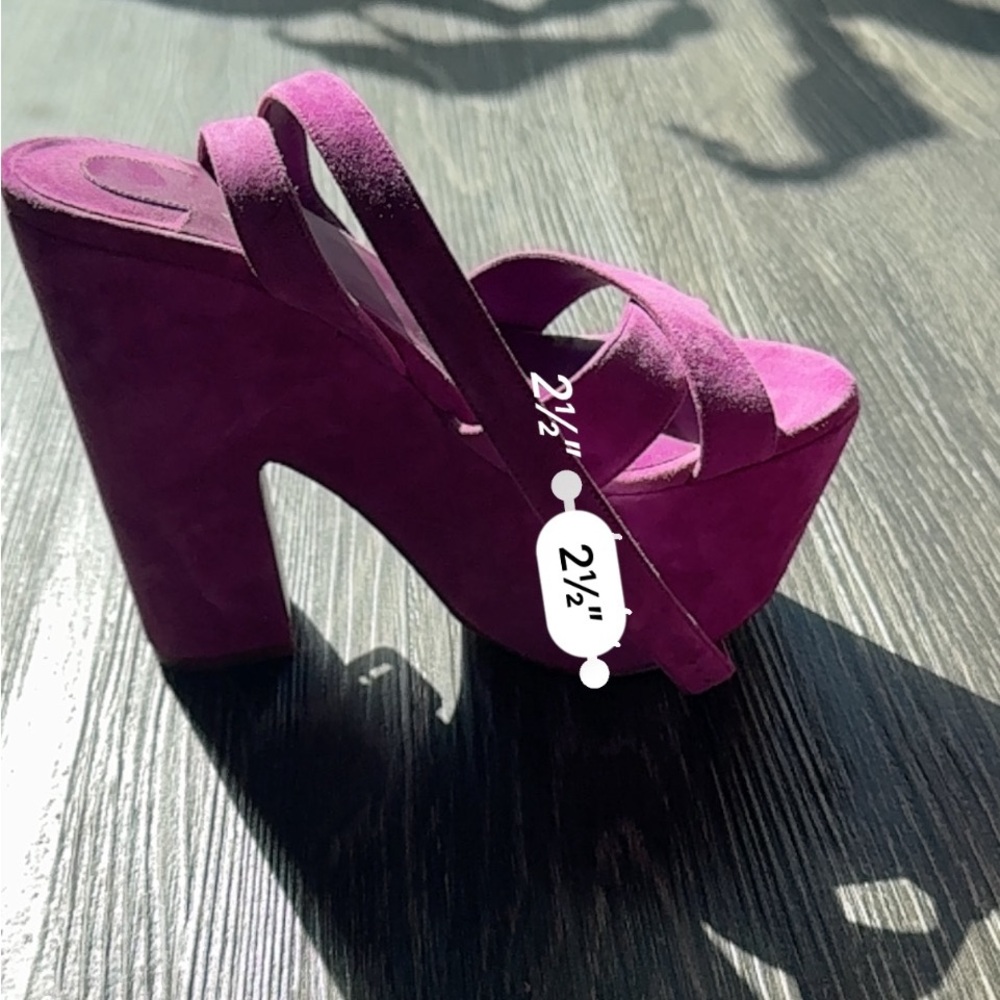 Christian Louboutin Elegant Purple Platform Sandals - Picture 6 of 7